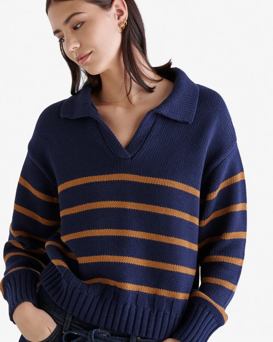 Roots Cape Breton Polo Sweater*Women Sweaters & Cardigans