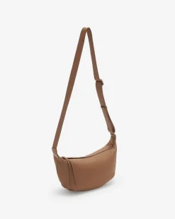 Roots Crescent Bag Cloud*Women Leather Bags|Leather Bags