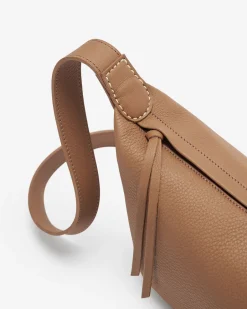 Roots Crescent Bag Cloud*Women Leather Bags|Leather Bags