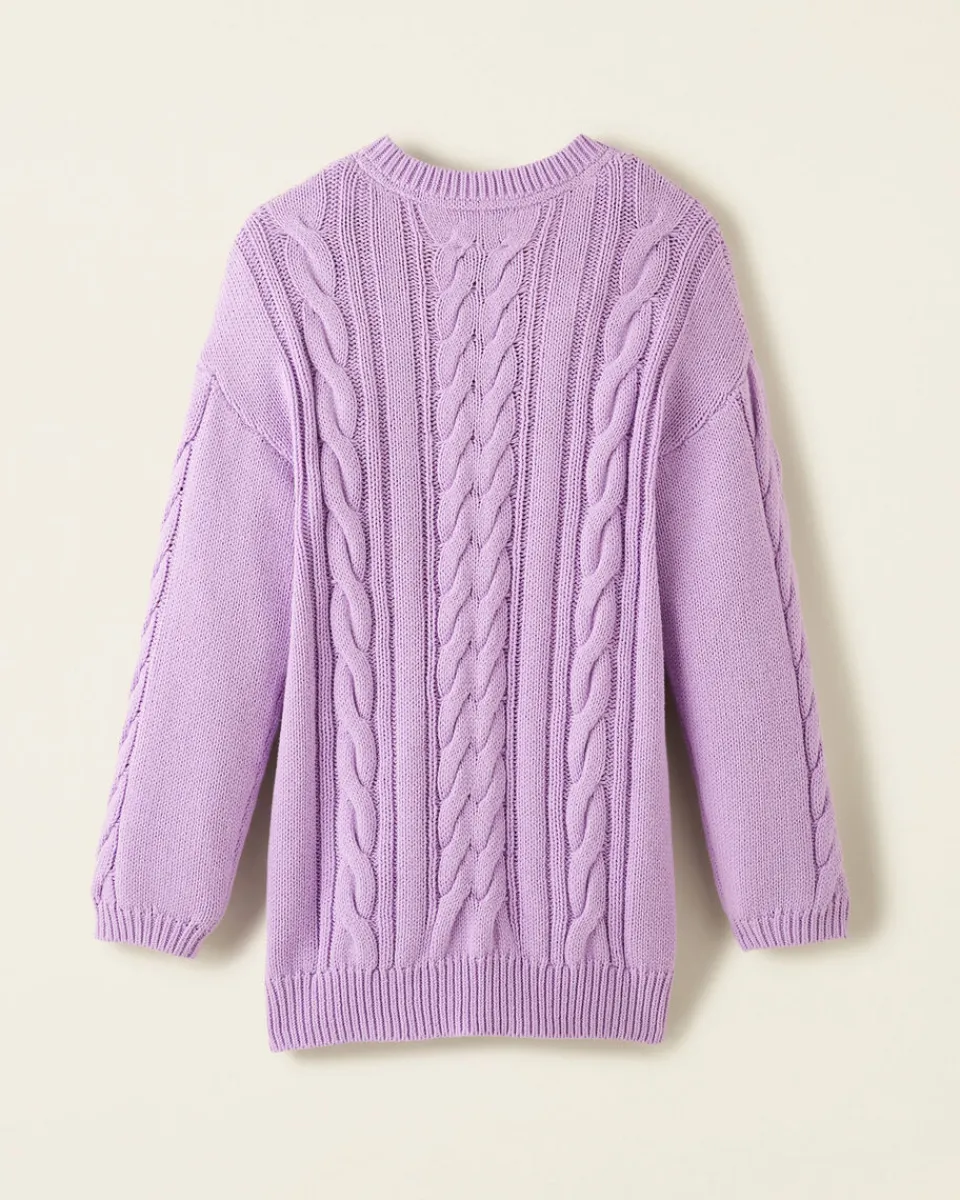 Roots Girls Cable V-Neck Sweater Dress*Kids Dresses