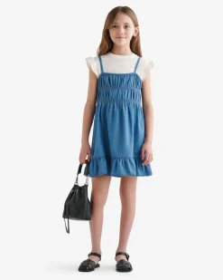 Roots Girls Chambray Tiered Dress*Kids Dresses
