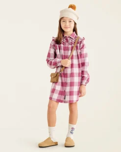 Roots Girls Park Plaid Dress*Kids Dresses