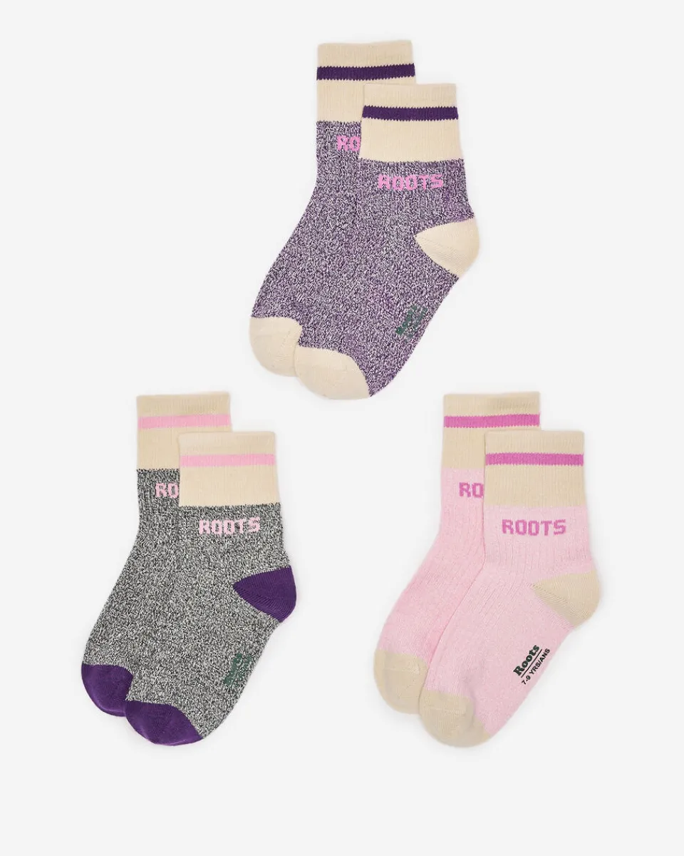 Roots Kid Cabin Ankle Sock 3 Pack*Kids Accessories
