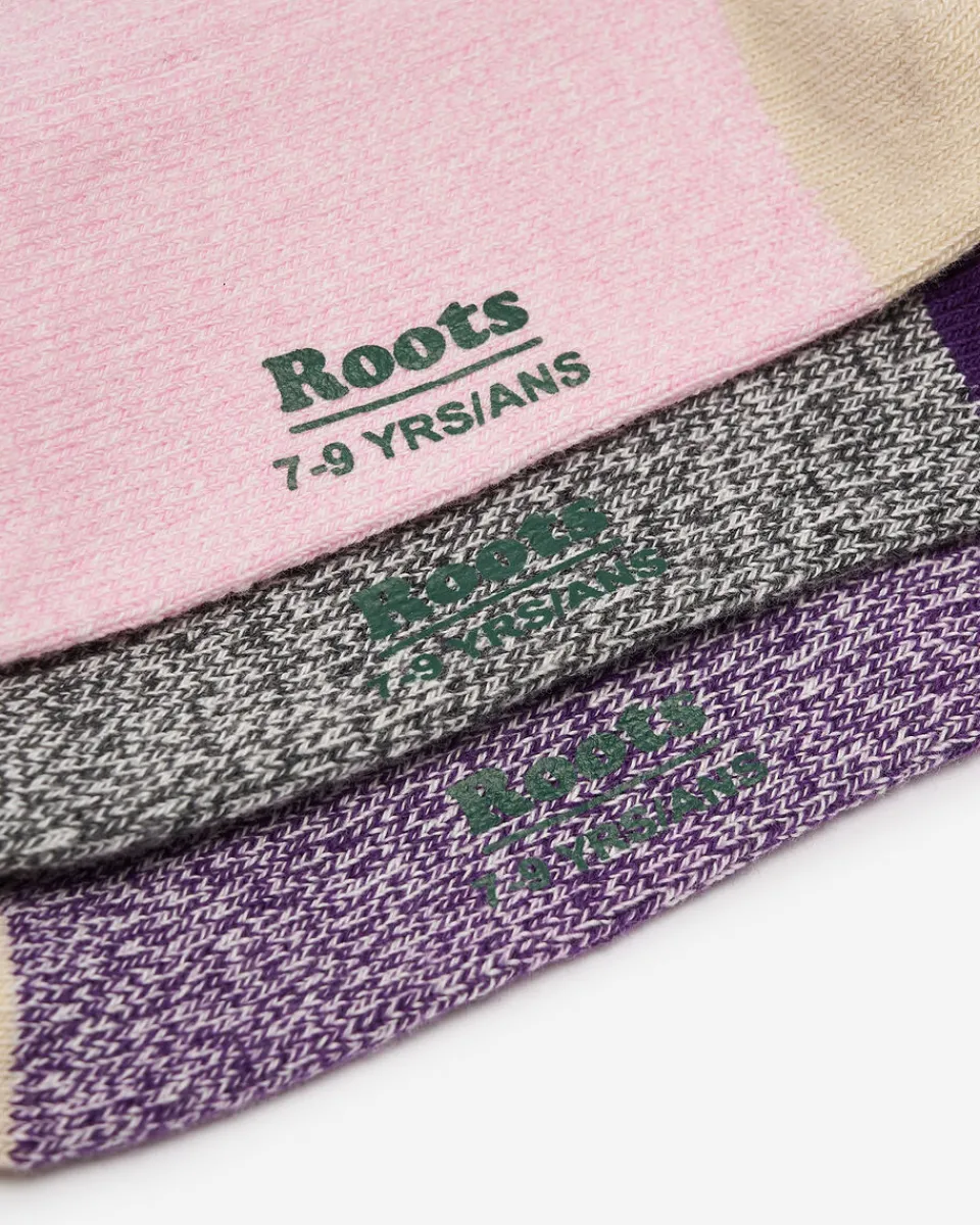 Roots Kid Cabin Ankle Sock 3 Pack*Kids Accessories
