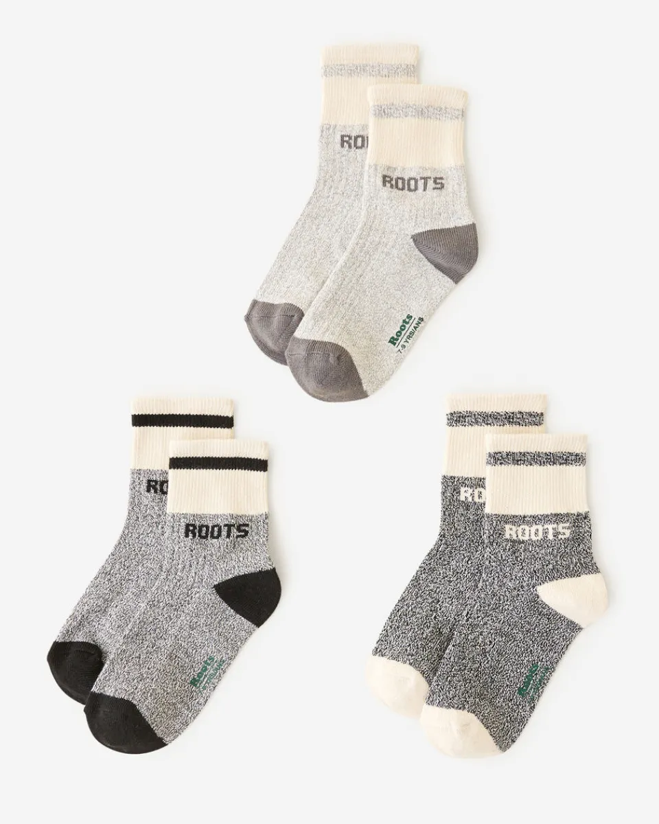 Roots Kid Cooper Pepper Sock 3 Pack*Kids Accessories