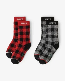 Roots Kid Park Plaid Sock 2 Pack*Kids Accessories