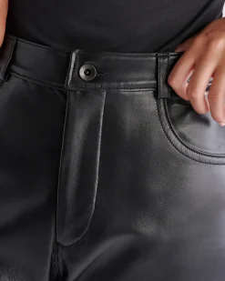 Roots Leather Trousers*Women Bottoms