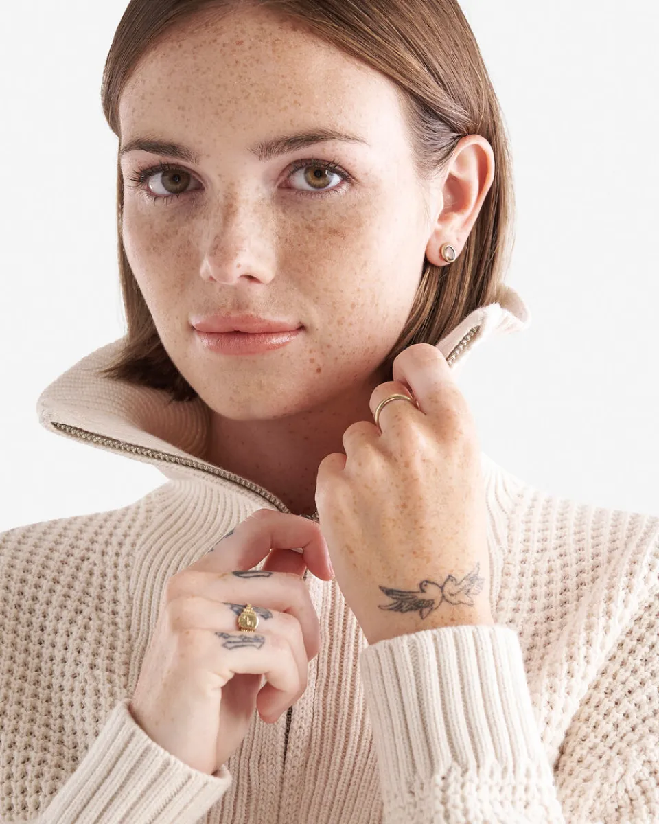 Roots Niagara Waffle Half Zip Sweater*Women Sweaters & Cardigans