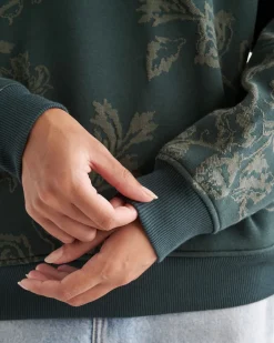 Roots One Floral Half Zip Stein*Women Sweatshirts & Sweatpants|Sweatshirts & Hoodies