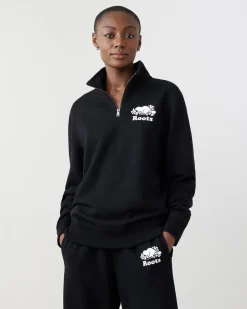 Roots Organic Original Half Zip Stein*Women Sweatshirts & Sweatpants|The Original Sweats™