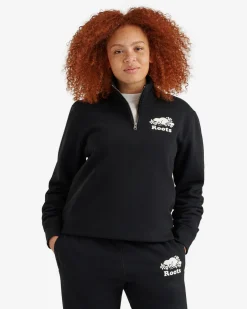 Roots Organic Original Half Zip Stein*Women Sweatshirts & Sweatpants|Sweatshirts & Hoodies