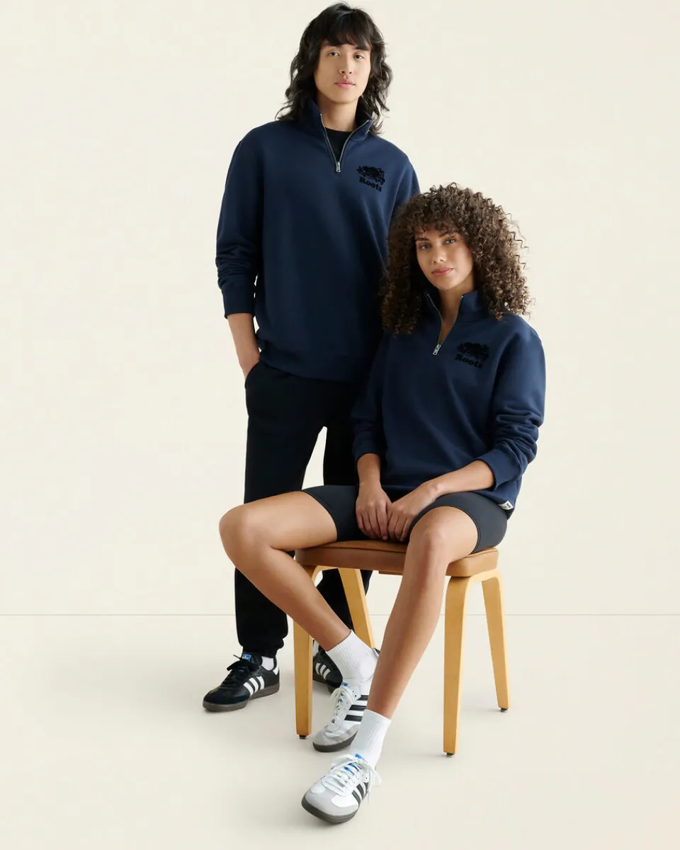 Roots Organic Original Half Zip Stein*Women Sweatshirts & Sweatpants|Sweatshirts & Hoodies