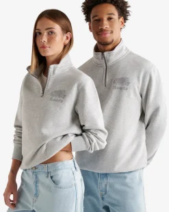 Roots Organic Original Half Zip Stein*Women Sweatshirts & Sweatpants|Sweatshirts & Sweatpants