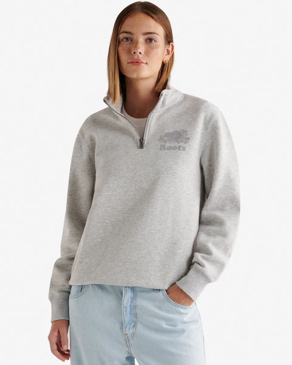 Roots Organic Original Half Zip Stein*Women Sweatshirts & Sweatpants|Sweatshirts & Sweatpants