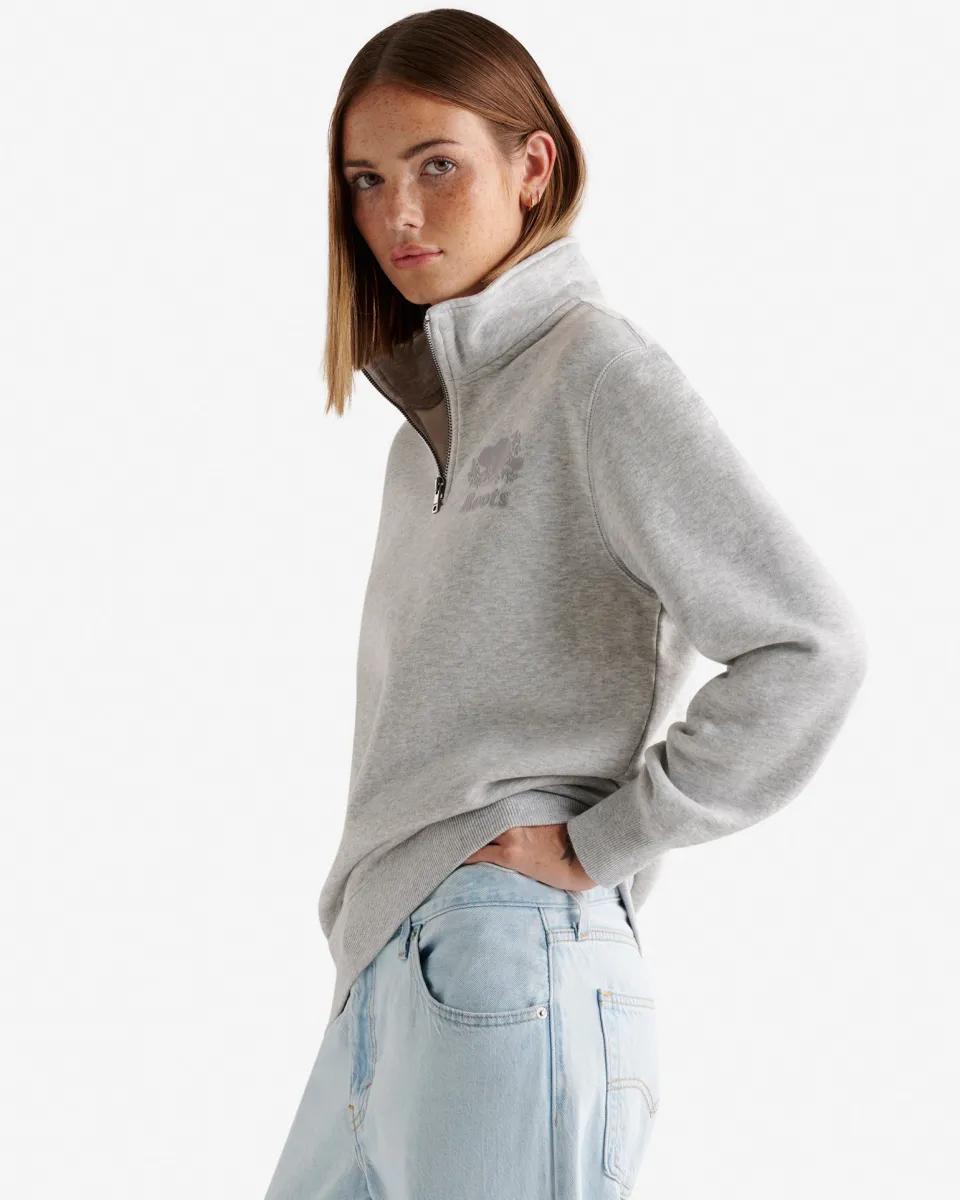 Roots Organic Original Half Zip Stein*Women Sweatshirts & Sweatpants|Sweatshirts & Sweatpants