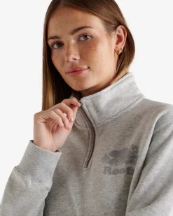 Roots Organic Original Half Zip Stein*Women Sweatshirts & Sweatpants|Sweatshirts & Sweatpants