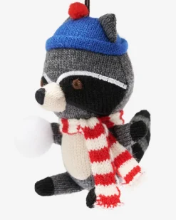 Roots Snowball Fight Raccoon Ornament*Women Home