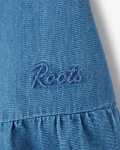 Roots Toddler Girls Chambray Ruffle Dress*Kids Dresses