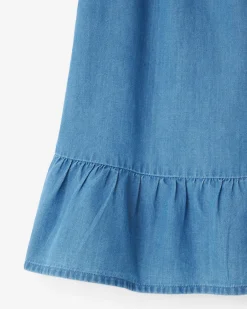 Roots Toddler Girls Chambray Ruffle Dress*Kids Dresses