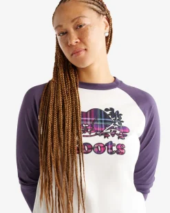 Roots Womens Cooper Plaid Long Sleeve T-Shirt*Women T-Shirts & Graphic Tees|Pajamas & Lounge Sets