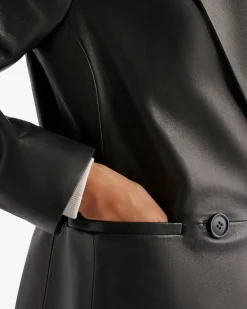 Roots Womens Leather Double Breasted Blazer*Women Jackets & Outerwear|Leather Jackets