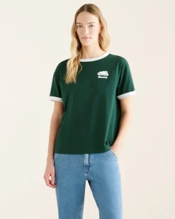 Roots Womens Organic Relaxed Cooper Ringer T-shirt*Women T-Shirts & Graphic Tees