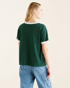 Roots Womens Organic Relaxed Cooper Ringer T-shirt*Women T-Shirts & Graphic Tees